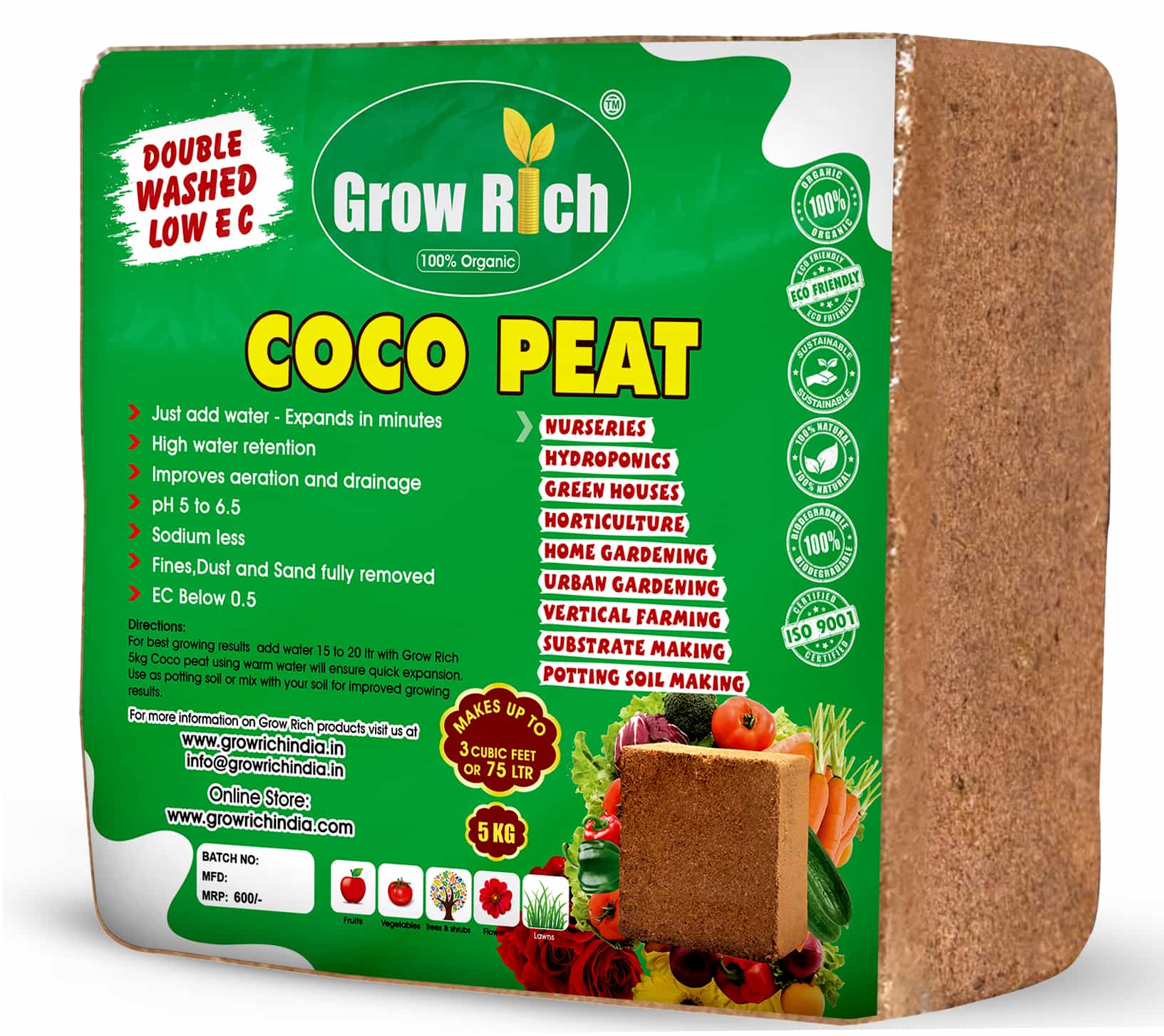 Grow Rich Cocopeat 5kg