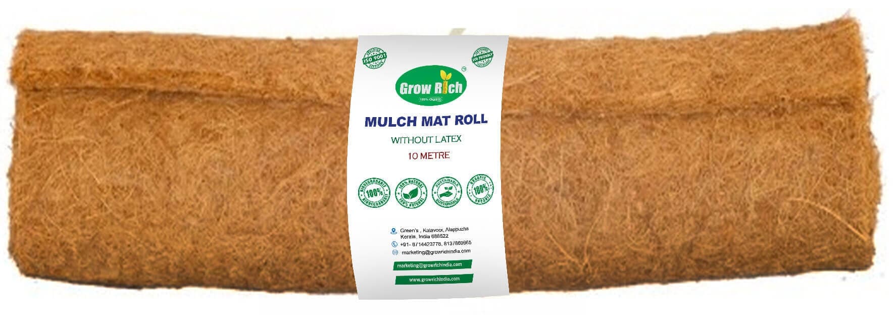 Grow Rich Mulch Mat Roll Without Latex 10m 