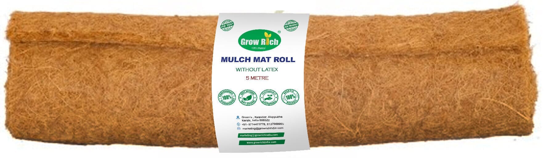Grow Rich Mulch Mat Roll Without Latex 5m 