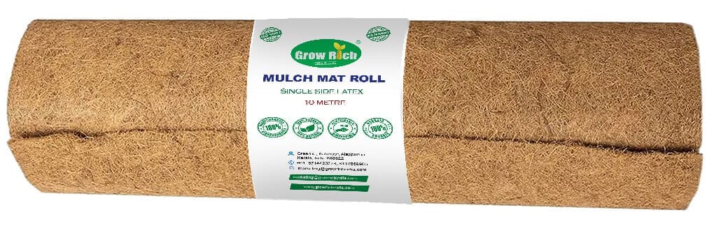 Grow Rich Mulch Mat Roll Single Side Latex 10m 