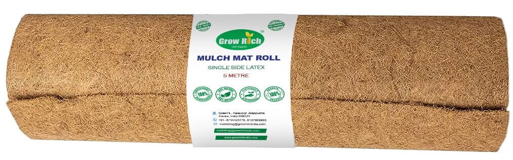 Grow Rich Mulch Mat Roll Single Side Latex 5m 